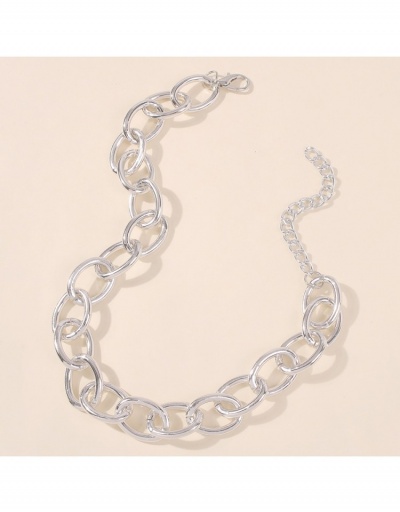 Replica  Fashion Metal Decor Chain Pure Color Necklace #800743 $5.56 USD for Wholesale