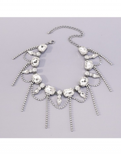 Replica  Baroque Style Rhinestone Tassels Necklace #800746 $14.61 USD for Wholesale