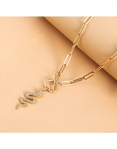 Simple Retro OT Buckle Serpentine Necklace #800747 $3.70 USD, Wholesale Fashion Necklaces