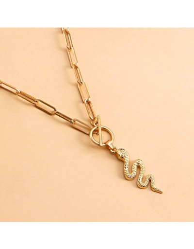 Replica Simple Retro OT Buckle Serpentine Necklace #800747 $3.70 USD for Wholesale