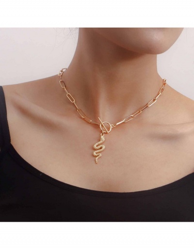 Replica Simple Retro OT Buckle Serpentine Necklace #800747 $3.70 USD for Wholesale