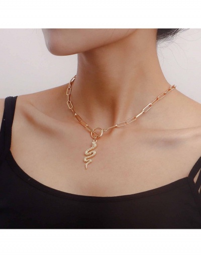 Replica Simple Retro OT Buckle Serpentine Necklace #800747 $3.70 USD for Wholesale