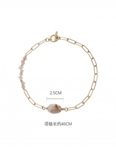 Fashion Stone Patchwork Collarbone Chain Necklace  #800752 $12.35 USD, Wholesale Fashion Necklaces