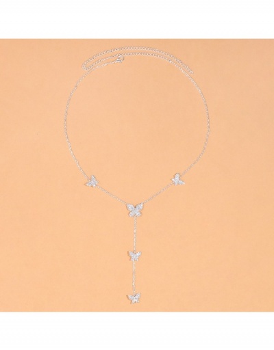 Replica  Niche Light Luxury Diamond-inlaid Butterfly Necklace   #800753 $9.75 USD for Wholesale