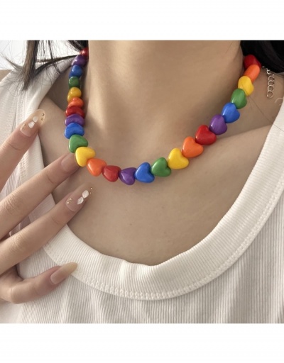  Retro Acrylic Heart Necklace For Women #800754 $6.63 USD, Wholesale Fashion Necklaces