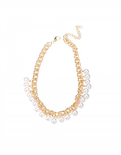 Replica  Fashion Women's Faux Pearl Chain Necklace #800756 $8.79 USD for Wholesale