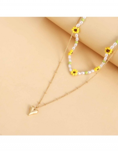  Bohemian Style Flowers Heart Pendant Necklace #800757 $4.53 USD, Wholesale Fashion Necklaces