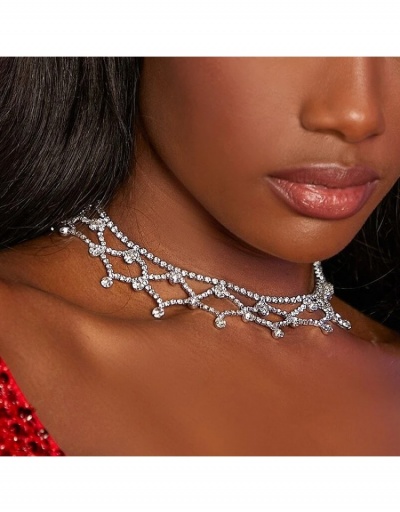  Sexy Fashion Versatile Hollowed-out Diamond Necklace #800763 $12.97 USD, Wholesale Fashion Necklaces