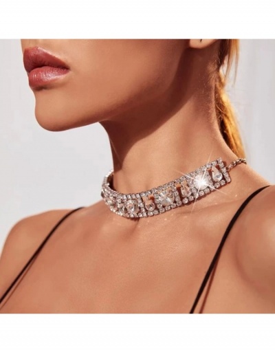  Luxury Crystal Fashion Versatile Diamond Necklace #800764 $13.53 USD, Wholesale Fashion Necklaces