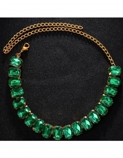 Replica Green Fashion Shiny Full Diamond Necklace #800765 $14.61 USD for Wholesale