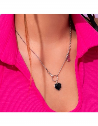  Minority Design Sense Black Acrylic Necklace #800766 $5.51 USD, Wholesale Fashion Necklaces