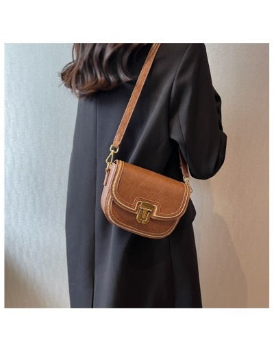 Replica Vintage Brown Ladies Shoulder Bags #800801 $37.83 USD for Wholesale