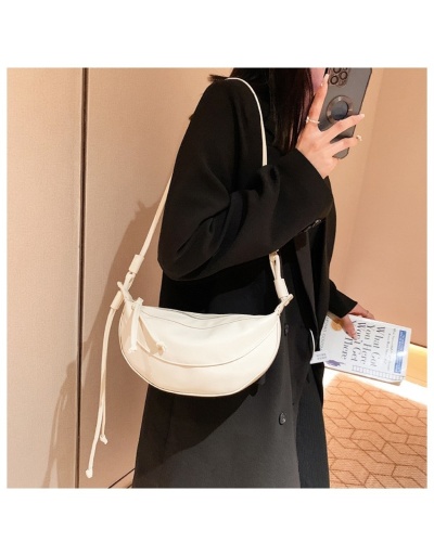 Replica PU White Street Dumpling Shoulder Bags #800805 $25.00 USD for Wholesale