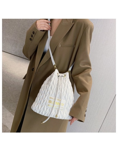 Replica Stylish White Drawstring Cross Body Shoulder Bags #800816 $43.26 USD for Wholesale