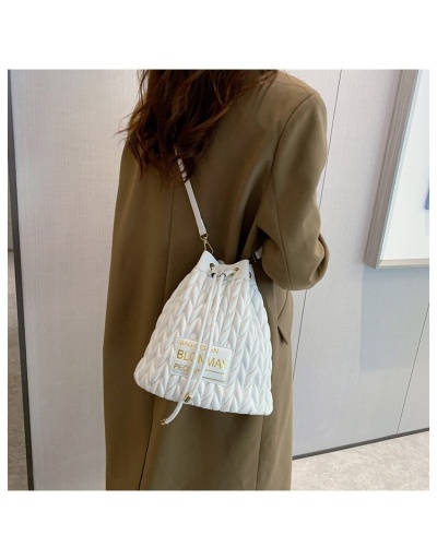 Replica Stylish White Drawstring Cross Body Shoulder Bags #800816 $43.26 USD for Wholesale