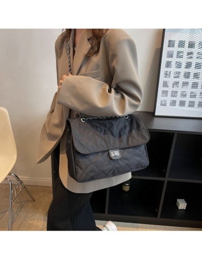 Replica Canvas Rhombus Lattice  Black Twist Lock  Shoulder Bags #800818 $45.93 USD for Wholesale