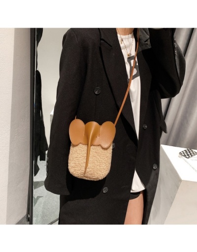 Replica  Plush Contrast Color Cross Body Bag For Women #800823 $25.00 USD for Wholesale