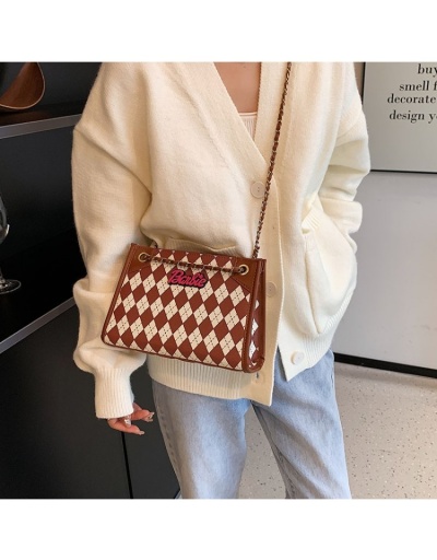 Replica  2022 PU Rhombus Lattice Women's Bag #800825 $28.75 USD for Wholesale