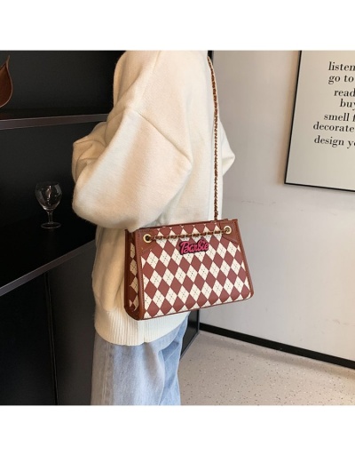 Replica  2022 PU Rhombus Lattice Women's Bag #800825 $28.75 USD for Wholesale