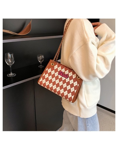 Replica  2022 PU Rhombus Lattice Women's Bag #800825 $28.75 USD for Wholesale