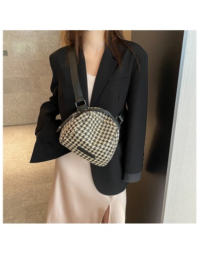 Replica Casual Women Houndstooth Cross Body Shoulder Bags #800836 $15.60 USD for Wholesale