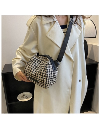 Replica Casual Women Houndstooth Cross Body Shoulder Bags #800836 $15.60 USD for Wholesale