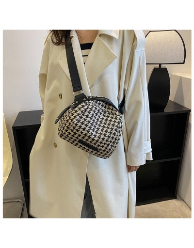 Replica Casual Women Houndstooth Cross Body Shoulder Bags #800836 $15.60 USD for Wholesale