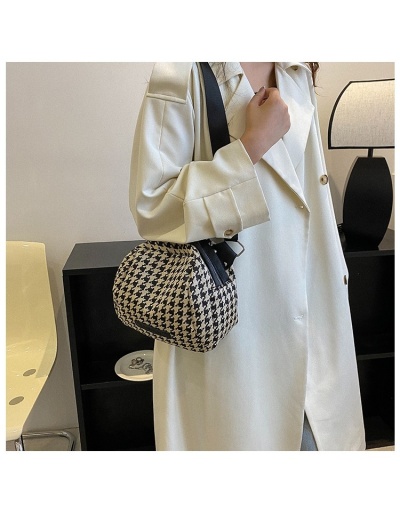 Replica Casual Women Houndstooth Cross Body Shoulder Bags #800836 $15.60 USD for Wholesale