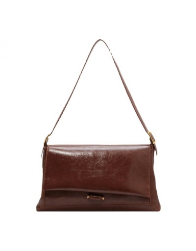 Replica Vintage Solid Brown Large Capacity Shoulder Bags #800847 $43.91 USD for Wholesale