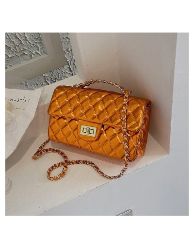  Rhombus Lattice  Twist Lock  Ladies Shoulder Bags #800855 $40.48 USD, Wholesale Fashion Shoulder Bags