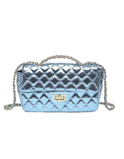 Replica  Rhombus Lattice  Twist Lock  Ladies Shoulder Bags #800855 $40.48 USD for Wholesale