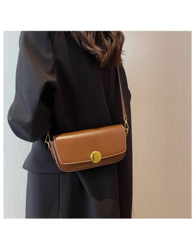 Vintage Solid Brown Shoulder Bags For Ladies #800860 $40.95 USD, Wholesale Fashion Shoulder Bags