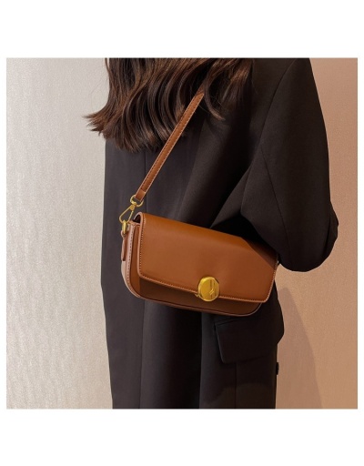 Replica Vintage Solid Brown Shoulder Bags For Ladies #800860 $40.95 USD for Wholesale