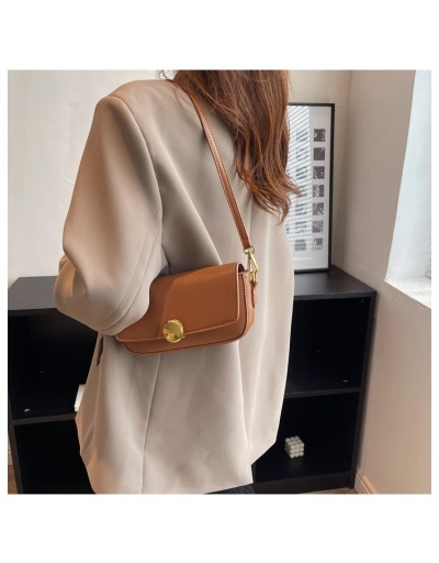 Replica Vintage Solid Brown Shoulder Bags For Ladies #800860 $40.95 USD for Wholesale