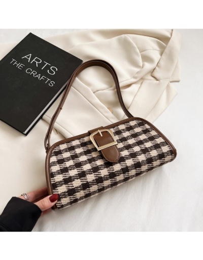  Casual Simple Plaid Shoulder Bag For Women #800873 $35.00 USD, Wholesale Fashion Shoulder Bags