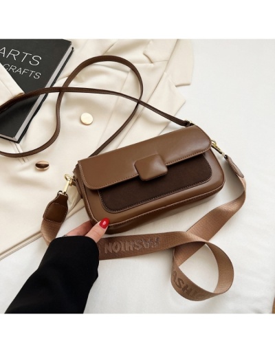 Replica  Fashion PU Contrast Color Women's Shoulder Bag #800912 $31.20 USD for Wholesale