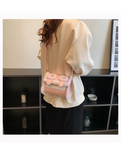 Replica Plush Patchwork  Cute Cross Body Shoulder Bags #800919 $39.90 USD for Wholesale