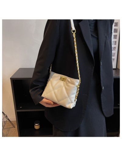 Replica Rhombus Lattice  White Chain Shoulder Bags #800928 $33.75 USD for Wholesale