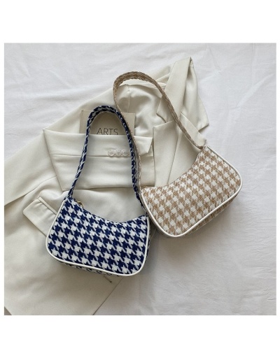 Replica Casual Canvas  Houndstooth Ladies Shoulder  Bags #800949 $9.38 USD for Wholesale