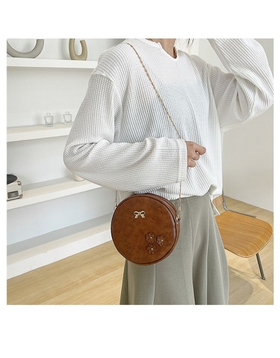 Replica  PU Pure Color Round Shoulder Bag #800969 $16.90 USD for Wholesale