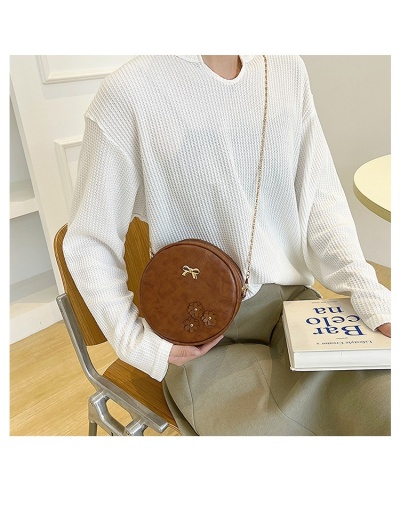 Replica  PU Pure Color Round Shoulder Bag #800969 $16.90 USD for Wholesale