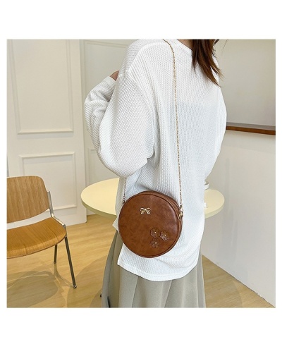 Replica  PU Pure Color Round Shoulder Bag #800969 $16.90 USD for Wholesale