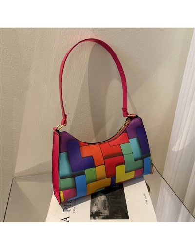 Retro Style Fashion Geometric  Printed Axillary Package #800978 $15.06 USD, Wholesale Fashion Shoulder Bags