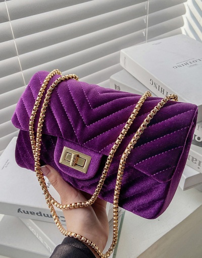 Replica Fashion Solid Chain Lock Shoulder Bags #800985 $30.27 USD for Wholesale