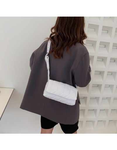 Replica  Simple Pure Color Rhombus Lattice Shoulder Bags #801000 $12.60 USD for Wholesale