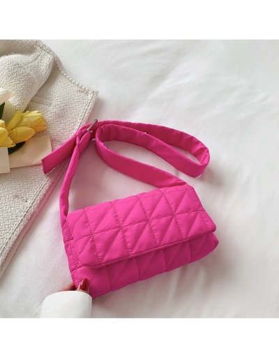 Replica  Simple Pure Color Rhombus Lattice Shoulder Bags #801000 $12.60 USD for Wholesale