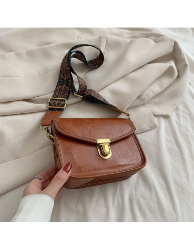 Replica Retro Simple Brown Ladies Shoulder Bags #801026 $22.75 USD for Wholesale