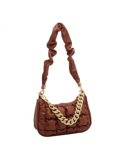 Replica  Fashion PU Ruched Chain Armpit Bags #801033 $15.00 USD for Wholesale