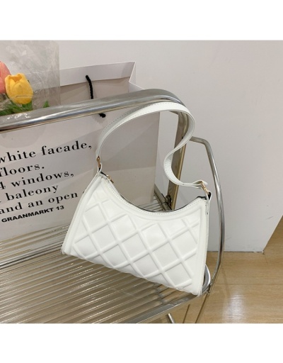 Simple PU Rhombus Lattice Pure Color Armpit Bags #801036 $11.88 USD, Wholesale Fashion Shoulder Bags