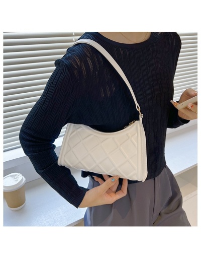 Replica Simple PU Rhombus Lattice Pure Color Armpit Bags #801036 $11.88 USD for Wholesale